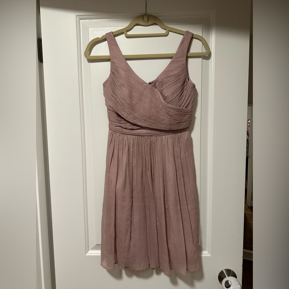 Lavender Silk Chiffon J Crew Bridesmaid Dress - 2P